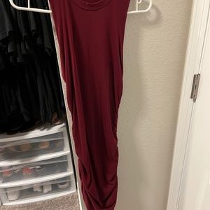 Maroon bodycon dress